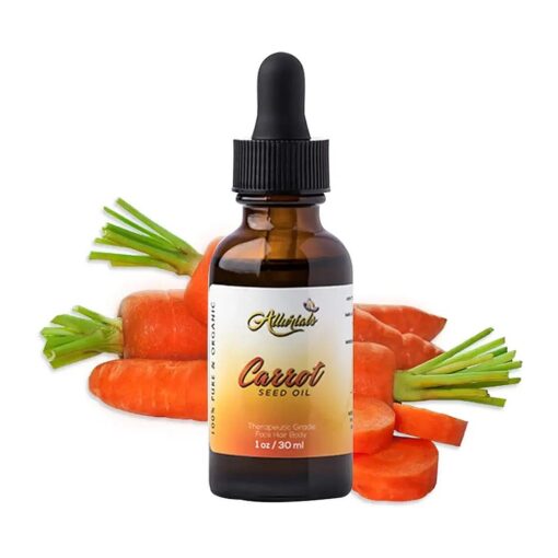 Carrot Seed Oil - 100 % Pure & Organic, Unrefined, Cold Pressed, All Natural, aceite de zanahoria - Daucus Carota- Essential Carrot Moisturizer for Skin, Face and Hair Growth ( 1 Oz )