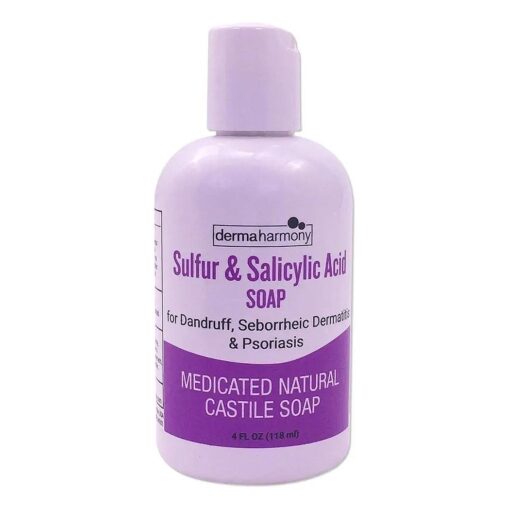 Dermaharmony 5 % Sulfur and 2 % Salicylic Acid Liquid Castile Soap ( 4 Fl Oz Bottle )