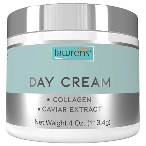 Day Cream with Collagen and Caviar Extract by Lawrens Cosmetics - Moisturizer - uv protector - Hydrates skin - 4oz