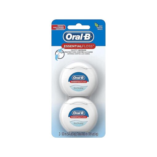 Oral-B EssentialFloss Cavity Defense Dental Floss, 50 M, count 2 ( Pack of 1 )