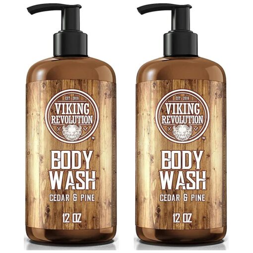 Men 's Body Wash - Cedar and Pine Oil Body Wash for Men - Mens Natural Body Wash with Vitamin E and Oregano Oil - Mens Shower Gel Liquid Soap - Cedar Oil Mens Bodywash ( 2 Pack, 12oz )