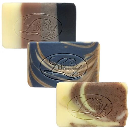 Men 's soap bars, are natural Castile soap bars made in America with Essential oils & palm oil free, Vegan soap for all skin types ( Cedarwood Clove, Walk in the Woods, Tea Tree Citrus )