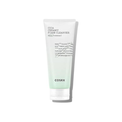 COSRX Pure Fit Cica Creamy Foam Cleanser, 5.07 fl oz / 150ml | Mild Cleanser for Sensitive Skin | 91 % Naturally Derived Centella Complex | Animal Testing Free, Paraben Free, Korean Skincare