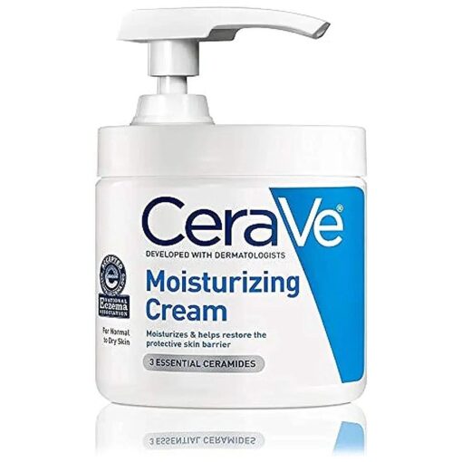 CeraVe Moisturizing Cream with Pump 16 oz Daily Face and Body Moisturizer for Dry Skin