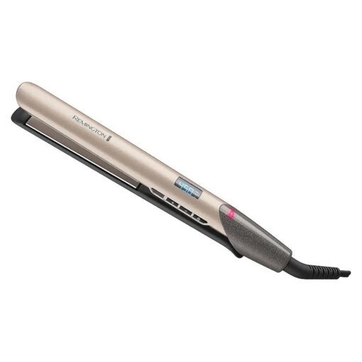 Remington S8A900 Pro 1" Flat Iron with Color Care Heat Control Sensing Technology and Ceramic Color-Lock Coated Plates, Straighten Color Treated Hair While Protecting from Damage and Fading