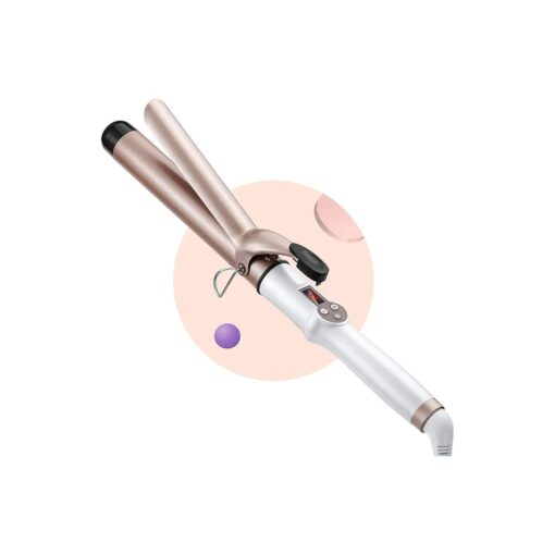 1.25 Inch Curling Iron Hair Curler with Ceramic Coating Barrel, Professional Curling Wand Instant Heat up to 450degF, LCD Display with 9 Heat Setting ( for All Hair Types, Glove Include )