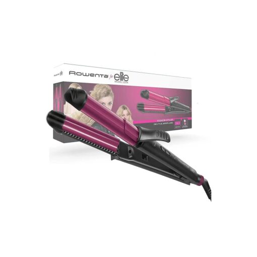 Rowenta Cf4512 Multistyler Negro Rosa Plancha De Pelo 66w Ceramica 200oc