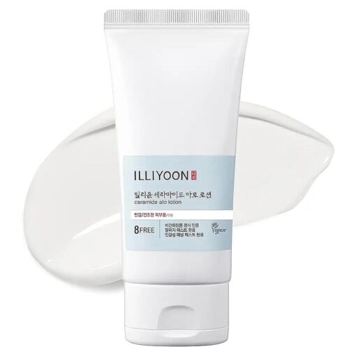 Illiyoon Ceramide Ato Lotion ( 68ml, 2.3 Fl Oz ), Korean Moisturizer Skincare for Dry & Sensitive Skin, 100 Hour Long lasting Hydration, Gentle for Infants and Adults, Vegan, Cruelty-Free