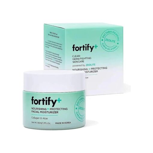 Fortify Anti-Aging Daily Facial Moisturizer with Collagen & Aloe - Nourishing & Hydrating - Vegan, Fragrance-Free, Alcohol-Free, Cruelty-Free for All Skin Types - Made in Korea - 50ML/1.7Fl.Oz .