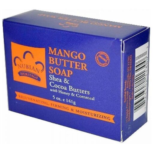 Nubian Heritage Mango Butter Bar Soap with Shea & Cocoa Butter, Vitamin C -- 5 oz ( 3 unit pack ) by Nubian Heritage