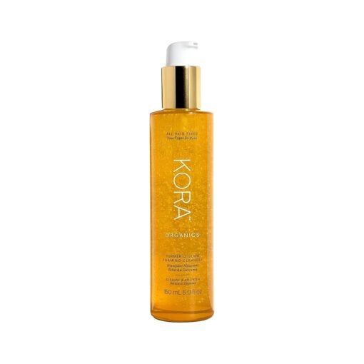 KORA Organics Turmeric Glow Foaming Cleanser| Cleanse & Nourish | Certified Organic | Cruelty Free | 5.07 oz