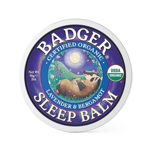 Badger - Sleep Balm, Lavender & Bergamot, Natural Sleep Balm, Scented Relaxing Balm for Children and Adults, Calming Night Balm, Organic Sleep Balm, 2 oz