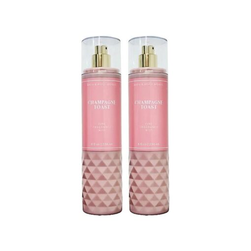 Bath and Body Works CHAMPAGNE TOAST Fine Fragrance Mist - NEW LOOKS 2022 - PACK OF 2 ( FULL SIZE MIST 8FL OZ / 236 ML )