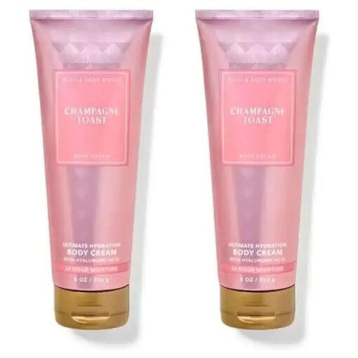 Bath and Body Works Gift Set of of 2 - 8 oz Body Cream - ( Champagne Toast )