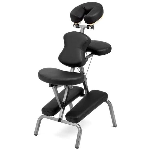 Ataraxia Deluxe Portable Folding Massage Chair w/Carry Case & Strap ( Charcoal Black )