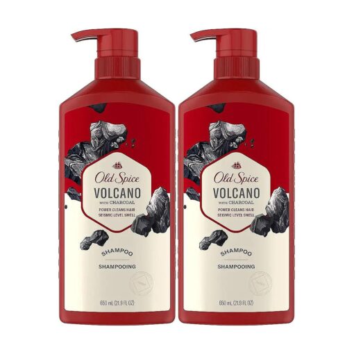 Old Spice Charcoal Shampoo for Men, 21.9 Oz Each, Twin Pack