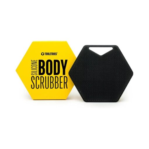 Body Scrubber - Silicone Exfoliating Scrubber - Bathroom & Shower Accessories for Men, Travel Essentials for Men - Durable & Long Lasting Body Wash Scrubber for Men - Charcoal