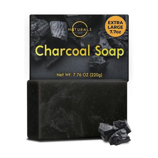 O Naturals Activated Charcoal Soap Bar for Men and Women - Detoxifying, Moisturizing, and Vegan - 4 oz