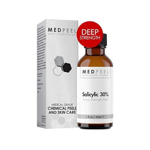 MedPeel Salicylic Acid 30 % Essential Peel Kit, Includes Peel, Prep, Neutralizer, Deep Strength Professional Grade Chemical Face Peel for all Skin Tones, 1oz/30ml ( Kit of 3 )