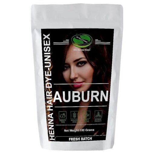 1 Pack Auburn Henna Hair & Beard Color/Dye 100 Grams - Chemicals Free Hair Color - The Henna Guys