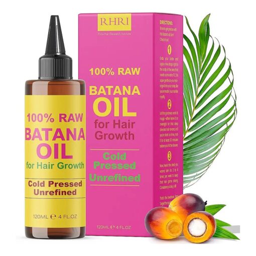 Batana Oil for Hair Growth | 100 % Raw and Pure Hair Growth Oil for Men and Women | Natural Hair Growth Oil, Curly Hair Treatment | Cold Pressed & Chemical-Free | Natural Hair Growth Oil