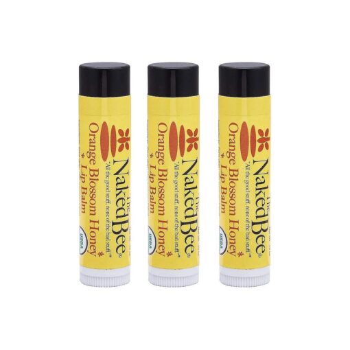 The Naked Bee Organic Orange Blossom Honey Lip Balms - 3 Pack