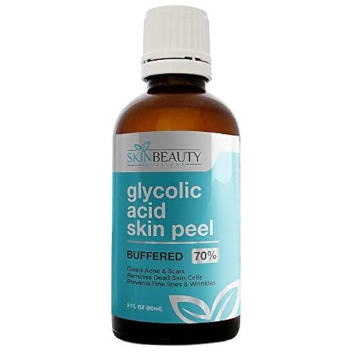 GLYCOLIC Acid 70 % Skin Chemical Peel - BUFFERED - Alpha Hydroxy ( AHA ) For Acne, Oily Skin, Wrinkles, Blackheads, Large Pores, Dull Skin ... ( 2oz/60ml )