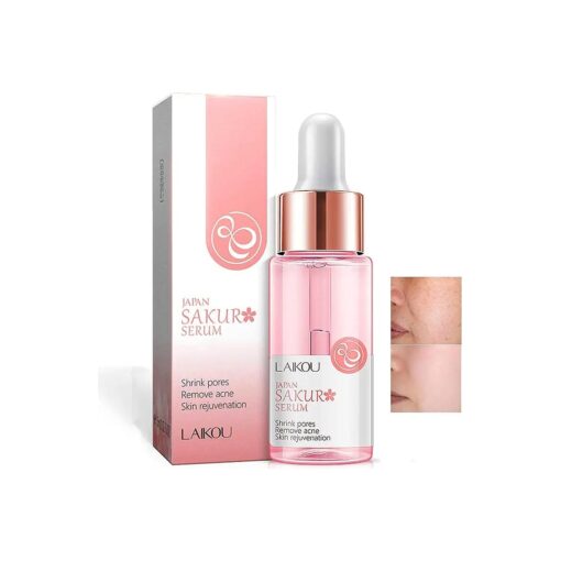 AKARY Sakura Face Fluid Essence Moisturizing Skin Shining Cherry Blossom Hyaluronic Acid Serum Essence Shrink Pores Tightening Skin Face Solution ( 17ml )