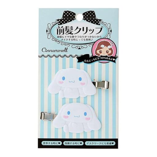 Sanrio N-1606-950181 Cinnamoroll Bangs Clip, Approx, 2.4 x 0.4 x 1.2 inches ( 6 x 1 x 3 cm ), ABS Resin, Set of 2