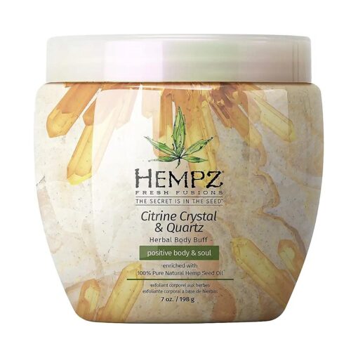 Hempz Fresh Fusions Citrine Crystal and Quartz Herbal Body Buff Unisex Scrub 7 oz