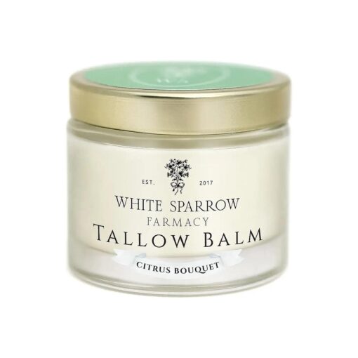 Organic Grass Fed Tallow Balm - ( Citrus Bouquet ) Organic Tallow from 100 % Grass Fed Cows & All Organic ingredients, For Face and Body, ( 2.0 oz )