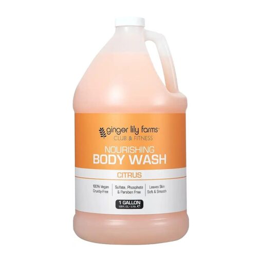 Club & Fitness Nourishing Body Wash, 100 % Vegan & Cruelty-Free, Bath & Shower Gel for Men and Women, Citrus Scent, 1 Gallon ( 128 fl, oz, ) Refill