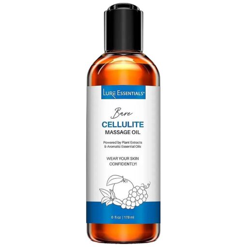 Anti Cellulite Massage Oil for Skin Tightening - Stretch Mark Oil Scar and Cellulite Remover in Thighs and Butt - 6 fl oz