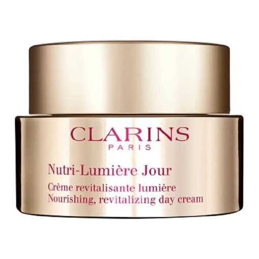 Clarins Nutri-Lumiere Day Cream | Anti-Aging Moisturizer | Restores Radiance and Vitality To Mature Skin | Minimizes Appearance Of Deep Wrinkles and Age Spots | Nourishes and Softens | 1.6 Ounces