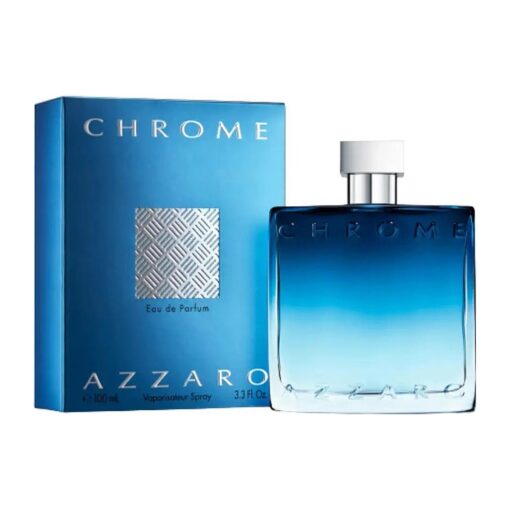 Azzaro Chrome Eau de Parfum - Fresh Aquatic Mens Cologne - Fougere, Aromatic & Woody Fragrance - Citrus Notes of Green Mandarin - Lasting Wear - Classic Clean Scent - Luxury Perfumes for Men