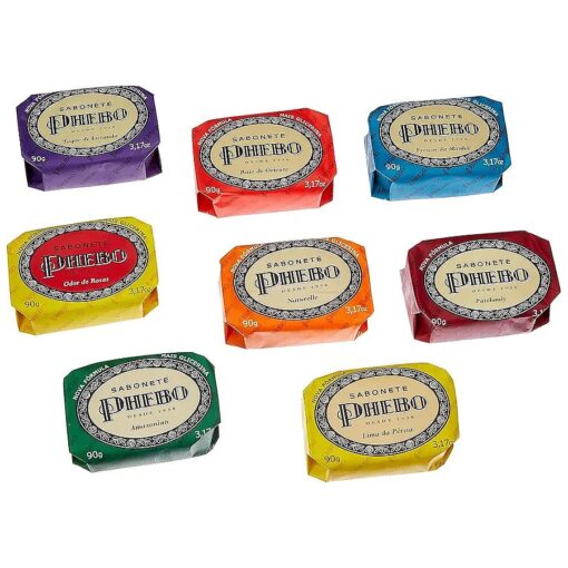 Phebo Linha Tradicional Caixa Belem de Sabonetes em Barra de Glicerina com 08 unidades de 90 Gr Classic Collection - Belem Glycerin Bar Soaps Box with 8 Units of Net 3.2 Oz