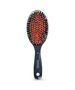 Spornette Classic Cushion Hair Brush, Boar & Ball-Tipped Nylon Bristles - Lightweight Oval Handle Brush for Straightening, Styling, Setting & Detangling - All Hair Types on Men, Women and Children