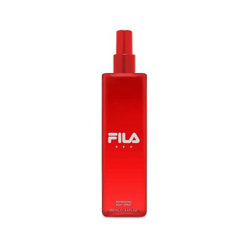 FILA RED for Men - Classic, Intense, Long Lasting Men 's Fragrance For Day And Night Wear - Notes Of Bergamot, Lemon, Lime, Jasmin, And Sandalwood - Streamlined, Portable Bottle Design - 8.4 Oz