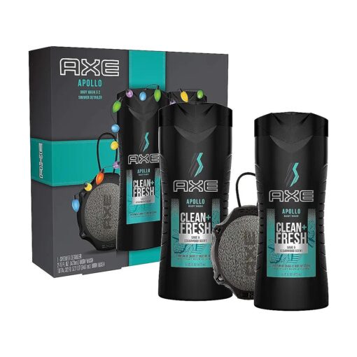 AXE Apollo Holiday Gift Set With Body Wash & Shower Detailer for Grooming 3 count, 16 ounce