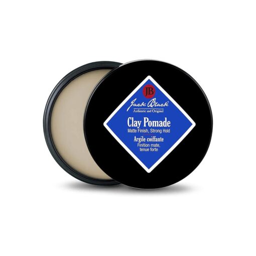 Jack Black - Clay Pomade, 2.75 oz - PureScience Formula, Hair-Sculpting, Natural-Looking Hold, Matte Finish, Buildable Control, Natural Oils, Botanical Extract, Fragrance Free