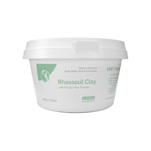 Fatima 's Garden Rhassoul Clay Powder, With Prickly Pear, Face Mask for Hair Mask - 8.8oz/ 250g