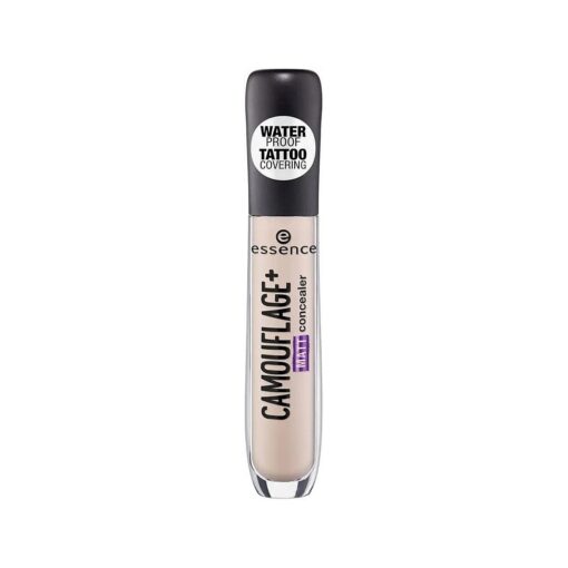 essence Camouflage+ Matte Concealer, Masking Pen, Waterproof, Covers Tattoos, No, 10 Light Pink, Nude, Matte, Vegan, Oil-Free, Waterproof ( 5 ml )