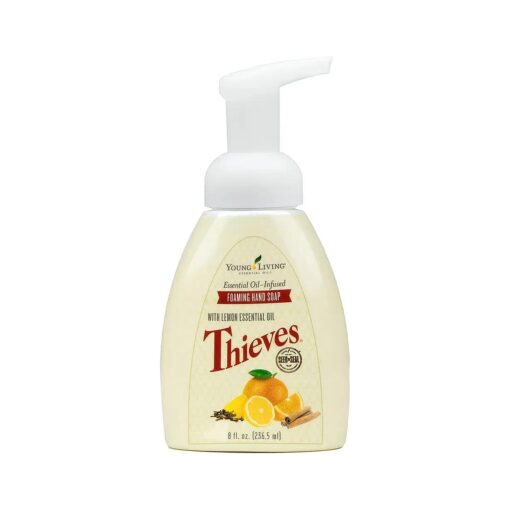 Young Living Thieves Foaming Hand Soap - 8 fl oz - Natural Cleansing and Protection for Your Hands - Plant-Based Cleanser - Essential Oil Infused Formula