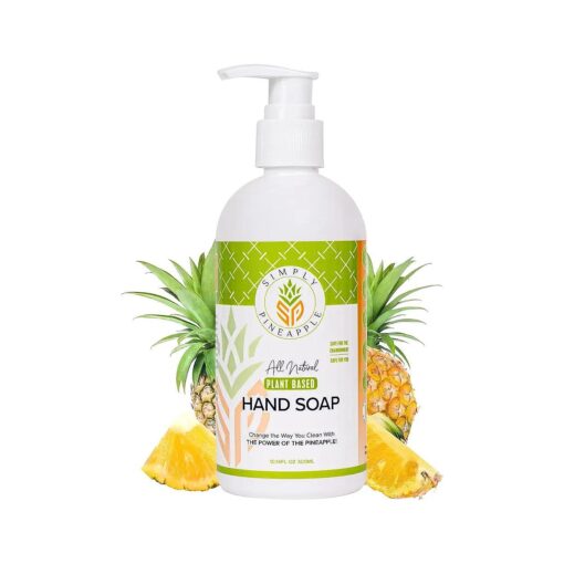 Plant-Based Pineapple Enzyme & Soapberry Liquid Hand Soap - Tangerine-Pineapple Scent, Pack of 1 ( 10.14 fl oz ) | Gentle on Skin | Eczema-Friendly | No Artificial Fragrances or Colors | Cruelty-Free