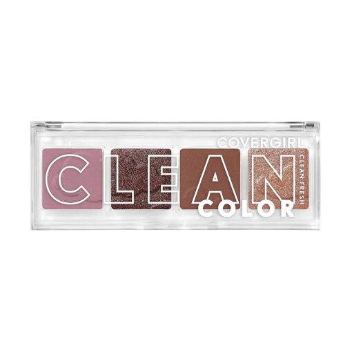 COVERGIRL Clean Fresh Clean Color Eyeshadow - Eyeshadow, Eyeshadow Palette, Shimmer Eyeshadow, Vegan Formula - Mellow Mauve, 4g ( 0.14 oz )