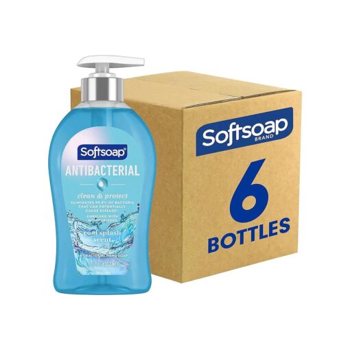 Softsoap Clean & Protect Antibacterial Liquid Hand Soap, Cool Splash Hand Soap, 11.25 Ounce, 6 Pack