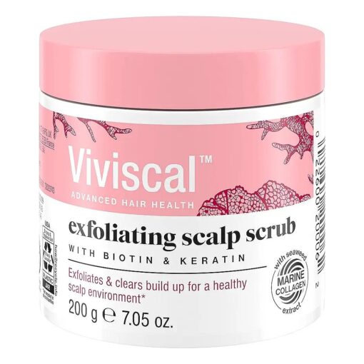 Viviscal Exfoliating Scalp Scrub, Clarifying Scrub with Biotin & Keratin, Promote Fuller & Healthier Hair Growth, Gentle Exfoliating Scalp Treatment, 200g ( 7.05 oz, )