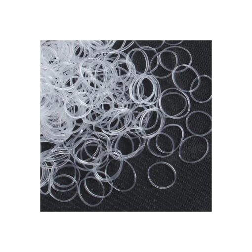 1500Pcs Mini Rubber Bands Soft Elastic Bands for Kid Hair Bands Ties Women Fashion Girls Braids Hair-clear with black comb