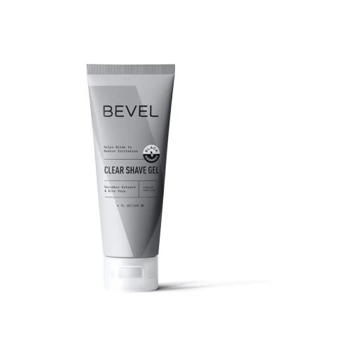 Bevel Essentials Clear Shave Gel for Men, Clear Shave Gel for Precise Detailing and Edging with Aloe Vera and Cucumber Extract to Soothe Skin and Prevent Razor Bumps, 4 Fl Oz