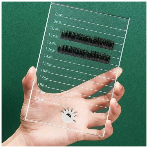 Eyelash Crystal Pallet Eyelash Extension Pallet Bigger Size Glass Pallet Lashes False Lash Tray Strip Adhesive Glue Holder for Eyelash Extensions ( 5.9 x 3.94 x 0.31 Inch )